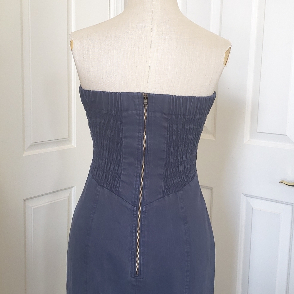 YOUNG FABULOUS & BROKE Taylor Tube Dress Strapless Maxi Dark Blue - Picture 11 of 14